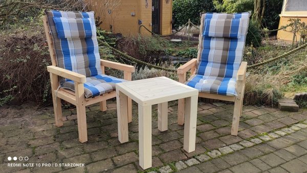 Kreativ-Holz Beistelltisch (50 × 50 × 45 cm) – Bild 3