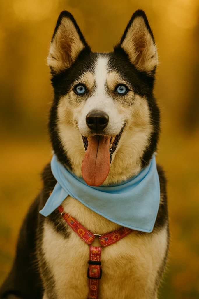 Shira, unsere Husky-Dame mit strahlend blauen Augen, aufmerksam und lebensfroh – ein wichtiger Teil unserer Hunde und REiCO Erfahrungen.